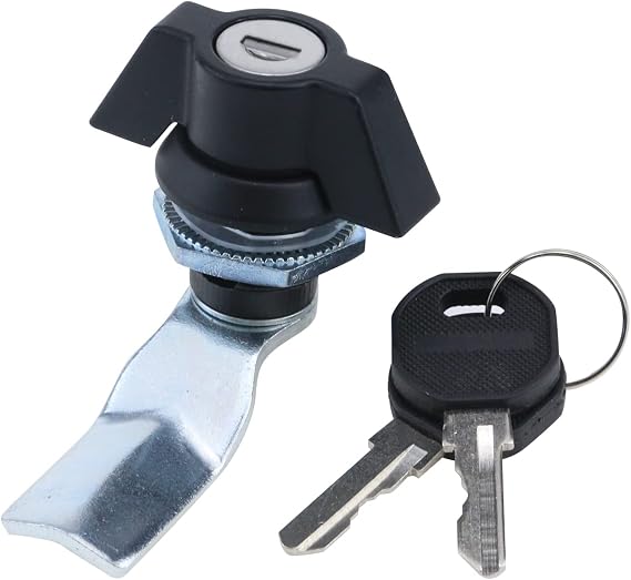 Dnyta Thumb Operated Offset Cam Lock with Key, Cabinet Rotary Latch Lock | Cabinet Locks Replacement for Control Cabinet Machine Toolbox Drawer Truck Mailbox
