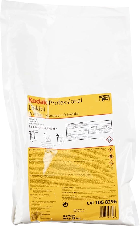 Kodak Professional Dektol Black White Paper Powder Developer, Makes 1 Gallon