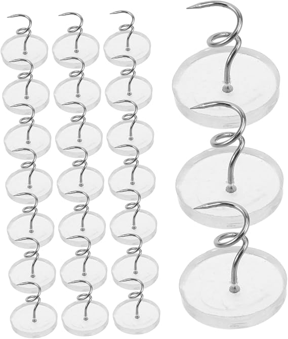 Bed Skirt Pins 100 Pcs Stainless Steel and PP White Fasteners