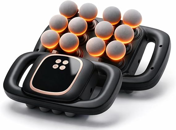BENEVIA Deep Tissue Massage Gun - Percussion Massager for Muscle Recovery - Handheld Back, Neck & Shoulder Massager with 30 Speeds and 12 Heads