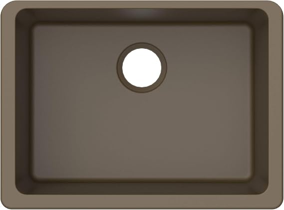 New Mocha Granite Quartz 25" x 18-1/2" x 9-1/2" Single Bowl Undermount Sink