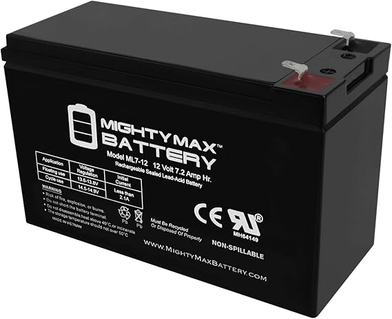 Mighty Max Battery 12V 7Ah Battery Replacement for Home ADT Security Alarm System