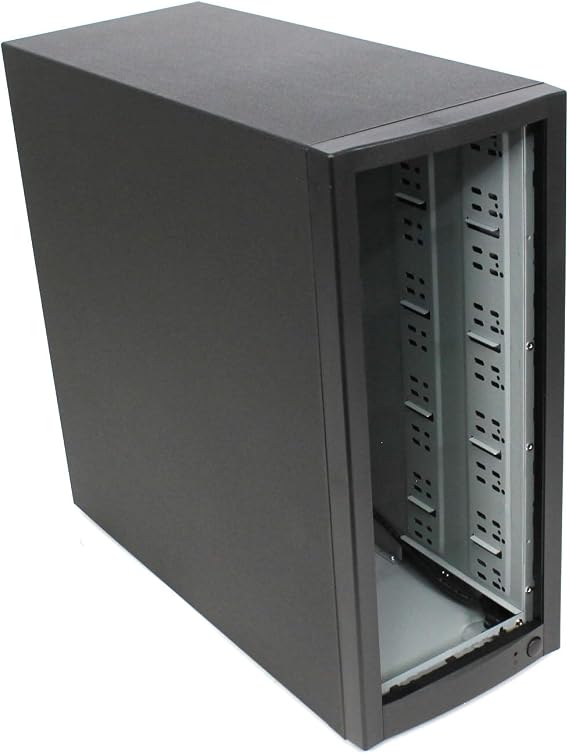 DupliM External 9-Bay Duplicator Case Enclosure Tower for DVD CD Blu-ray HDD USB - Includes 400-Watt UL Power Supply