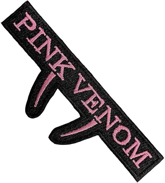 BlackPink - PINK VENOM iron on patch, black / pink, One Size