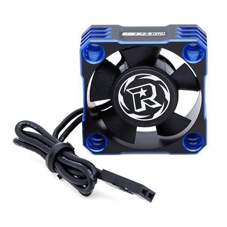 Surpass Hobby 30mm Motor Cooling Fan,28000RPM ESC Cooling Fan,Rc Heatsink for 1/8 1/10 1/12 RC Car 540 550 Brushless Motor (Black Blue)