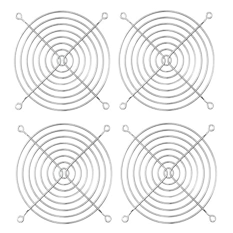 Metal Fan Grill 120mm PC Computer Fan Grill Mounting Finger Guard Protection Cover,Pack of 4