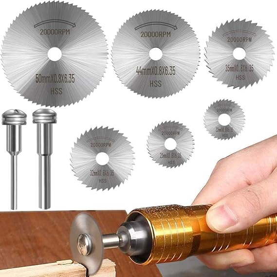 shengbenhao 8Pcs Rotary Drill Saw Blades for Wood Plastic Cutting