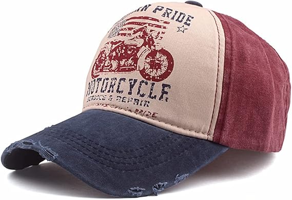 Elwow Men's Distressed Baseball Cap Retro Trucker Hat Outdoor Sports Sun Hat