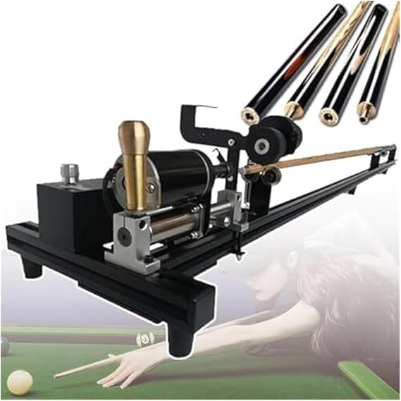 7-in-1 Pool Cue Repair Tool with Tip Shaper Scuffer Burnisher and Straightening Function, Snooker Billiard Cue Maintenance Device for Club Home Use