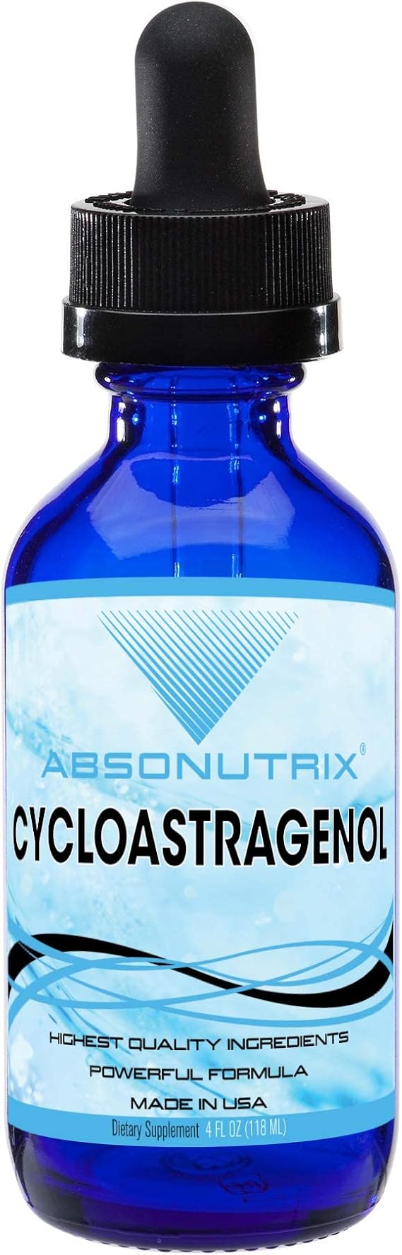 Cycloastragenol 98% 5mg, 4 Fl Oz Liquid Bottle, 120 Highly Potent Servings, High Bioavailability, Quick Absorption, GMP-Certified, Non-GMO, Cruelty-Free Products, Made in USA
