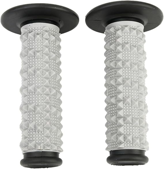 Rubber Motorcycle Handlebar Grips 7/8 Inch Anti-Skid Diamond Pattern Compatible With For Pro Taper Dirt Bikes And Most Motorcycles