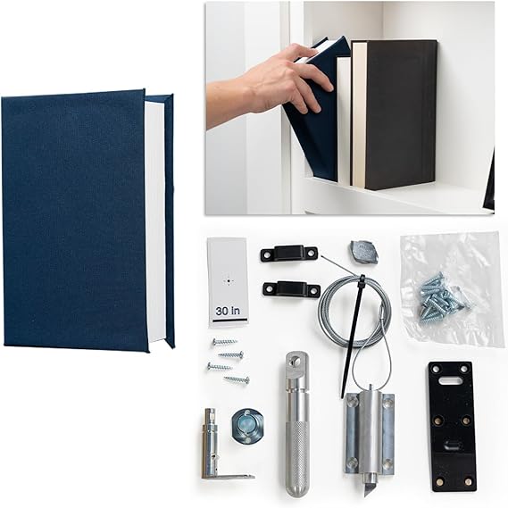 MURPHY DOOR Hidden Bookcase Door - Book Latch and Lock for Secret Door