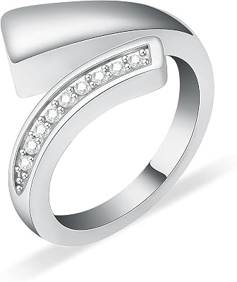 Urn Ring for Ashes for Women Men Cubic Zirconia Ash Ring Memorial Cremation Jewelry Bereavement Keepsakes Gift for Loss of a Loved One