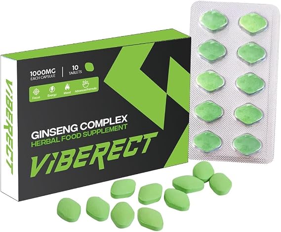 Green 1000mg | Stronger | Longer | Harder | Performance | Extra Strength Enhancing Pills, Stamina Endurance Booster Supplement Pills for Men | 10 Ginseng Tablets