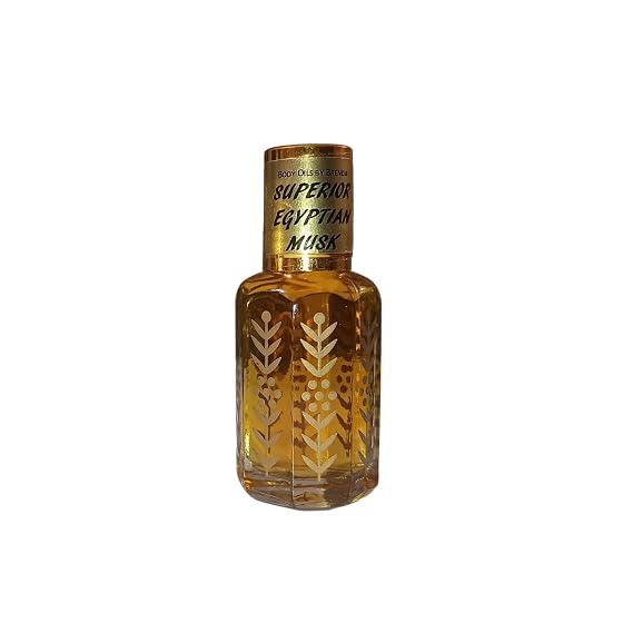 Body Oils by Brenda Superior Egyptian Musk Oil, Floral Musk Concentrated Perfumed Oil, Alcohol Free Imported Attar (12 ml)