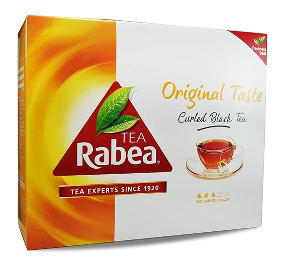 Original Taste Black Tea Rabea Bags Teas (100 Tea Bag) Kenyan Indian Pure Traditional Arabian Saudi Arabia Strong Rich Pure Oriental Natural Taste Breakfast