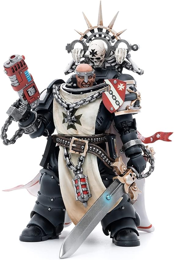 JOYTOY 1/18 Action Figures Warhammer 40K Mecha Joy Toy Figure Model Toys Black Templars Marshal Baldeckrath