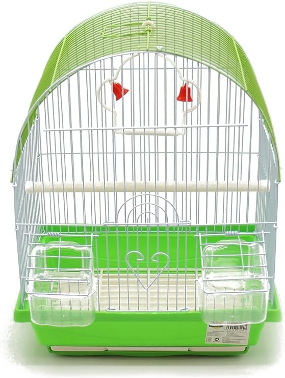 BPS BPS-1160 Metal Bird Cage with Feeding Bowl Swing Springer Colour Random 30 x 23 x 39 cm