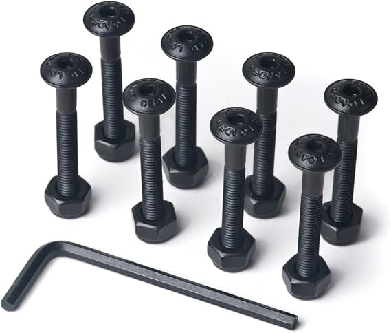 Loaded Boards Button Head Longboard Skateboard Hardware Bolt Pack w/Hex Tool