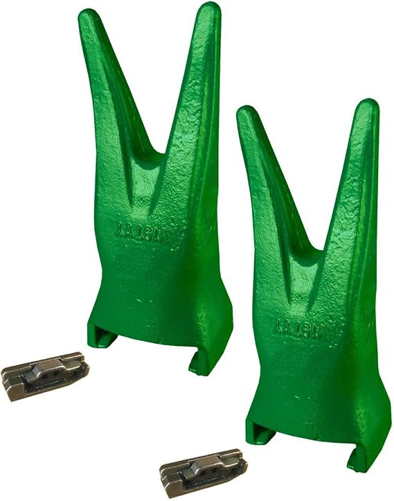 2 - Excavator Twin Tiger Rock Bucket Teeth & Pins - V19TVY