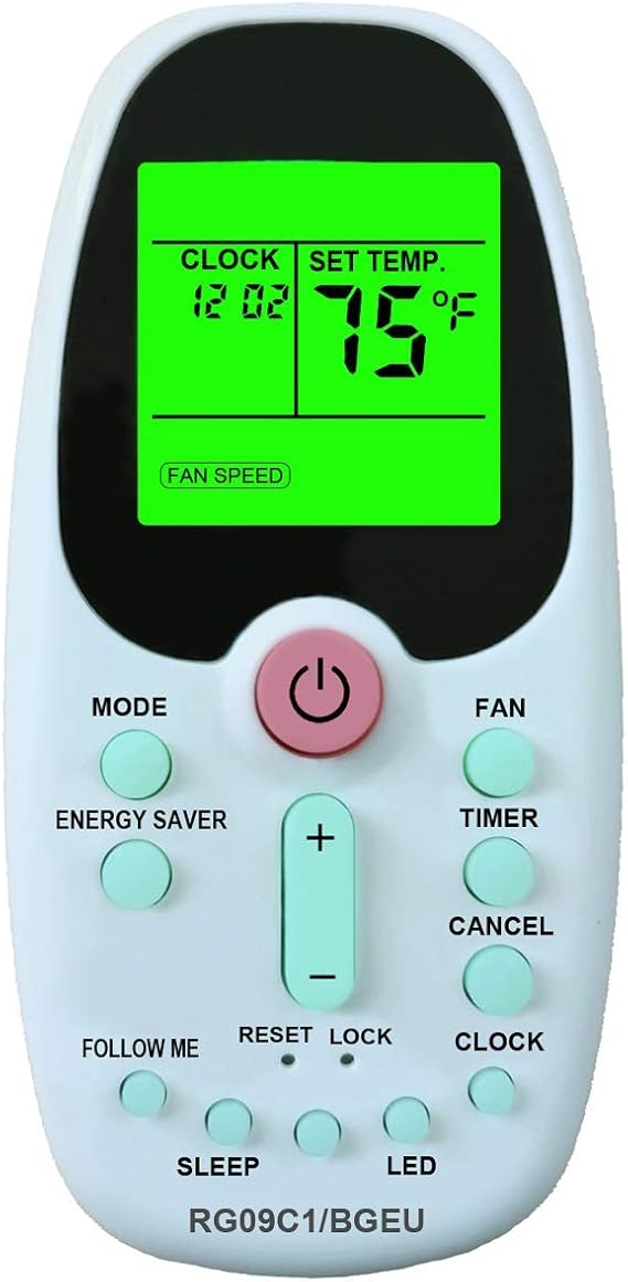 Replacement for Fedders Air Conditioner Remote Control AZ7T12W7A AZ7Y12F2A AZ7Y12F7A AZ7Y15F2A AZ7Y18F7A AZER24E7A AZET12W7A AZET12W7B AZEY08F2A AZEY08F2B AZEY12F7A AZEY12F7B AZEY18F7A AZEY18F7B