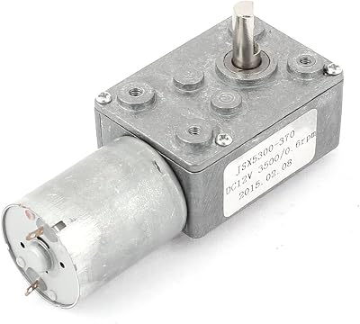 uxcell DC 12V 0.6RPM 6mm Shaft High Torque Worm Gear Box Reduction Motor