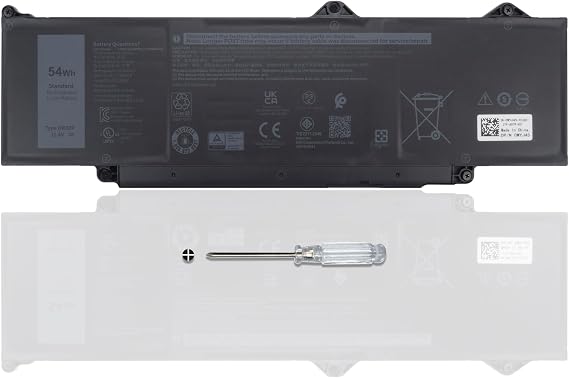DR02P Laptop Battery for Dell Latitude 5440 5540 / Precision 3480 3490 3580 3590 Series 803W6 0803W6 2X1V9 02X1V9 11.4V/54Wh/4623mAh/3-Cell