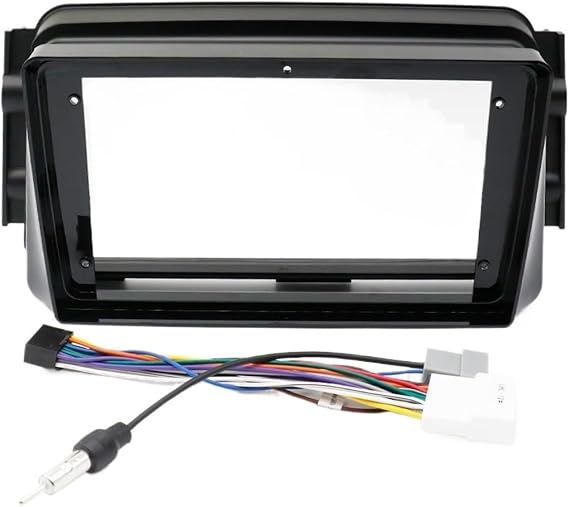 9/10.1 Inch Car Frame Fascia Adapter Android Radio Dash Fitting Panel Kit Compatible with Nissan Kicks Micra Versa Almera 2014-2019(9 Inch Frame Cable)