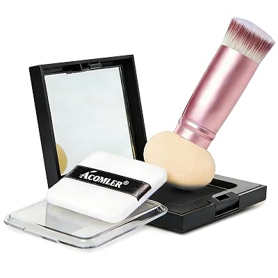 Acomler Root Touch Up Hair Color, Instant Root Cover Up, Black Hairline Powder, Gray Hair Cover Up Hair Fibers for Thinning, Hair Powder for Women Men Includes Makeup Brush Black, 0.42oz