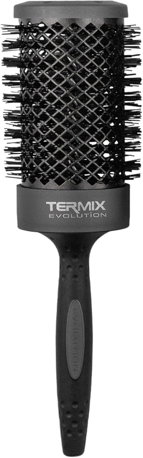 Termix Evolution Plus. Professionelle thermische Rundhaarbürste mit Keramikrohr für den Friseursalon. Speziell für dickes und hartes Haar. Afroamerikanisches Haar. Durchmesser: 60 cm. Schwarz