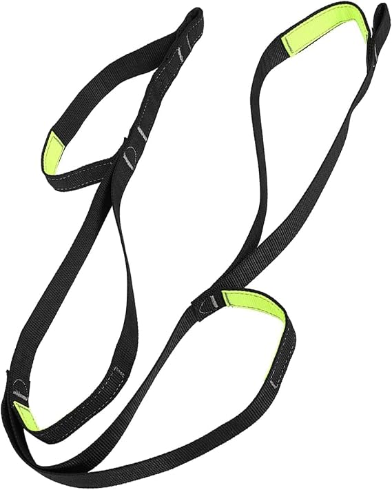 JEOZBM Climbing Aider, 4 Step Adjustable Ladder Climbing Strap Ladder, Lightweight Webbing Climbing Ascender Bearing Strap for Outdoor Mountaineering Rock Climbing Saving and Aerial Work