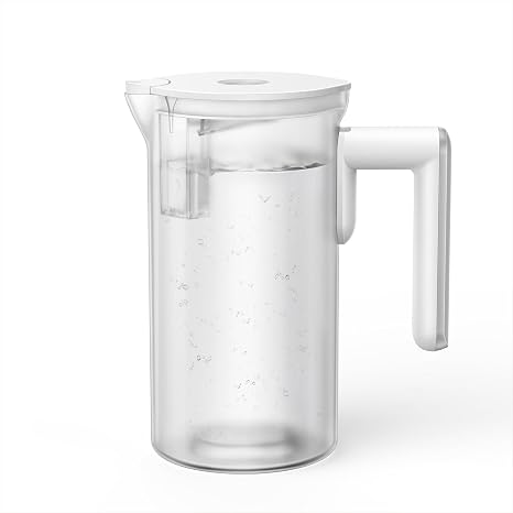 DREO Reverse Osmosis Autofill Water Pitcher, Replacement for DREO RO Water Filter 112 & 113 & 114 & 115, 1.1L Portable Water Pitchers with Smart Sensor for Pure Water, BPA-Free, White