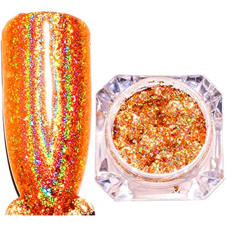 Nail Art Chameleon Glitters Sequins Chunky Iridescent Holographic Flakes Confetti Iridescent Powder for Nail DIY Craft 2 Boxes