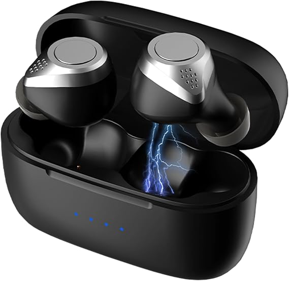 Bluetooth 5.3 Headphones Wireless Earbuds with LED Power Display, HiFi Stereo Sound Deep Bass Earphones with Microphone, IPX7 Waterproof in-Ear Headset for iPhone Android