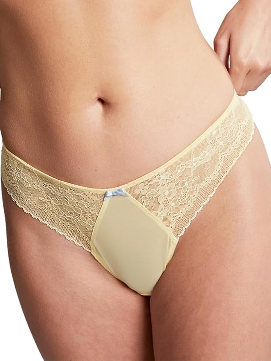 Cleo by Panache Women's Alexis Brazilian Brief Panty, 10472, Lemon, 2X