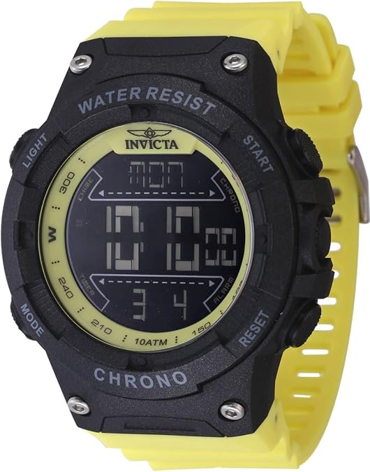 Invicta Invicta Racing Men 52mm Plastic Black dial Electronic Digital