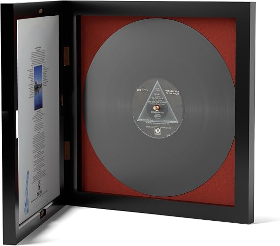 Vinyl Record Frame with Front Cover for Album Cover Display and Vinyl Frame Display - Vinyl Record Frames for the Wall Display for 7 to 12 Inch LP - Black