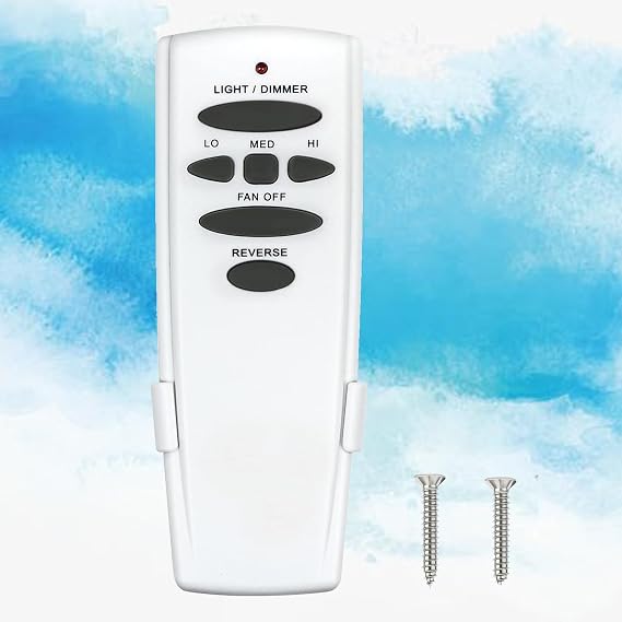 Ceiling Fan Remote Replacement - Reverse, 3-Speed & Light Dimmer