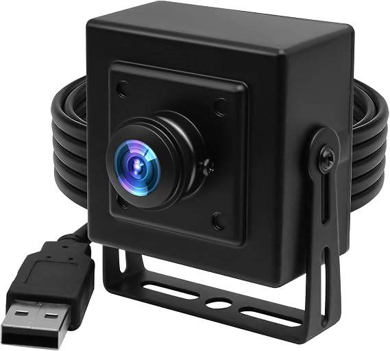 ELP 180degree Fisheye Lens Wide Angle USB Camera 1080P Mini Box Webcam 1080P High Speed UVC USB2.0 PC Camera CMOS OV2710 100fps 60fps 30fps Video Webcam for Computer, Laptop, Jetson Nano