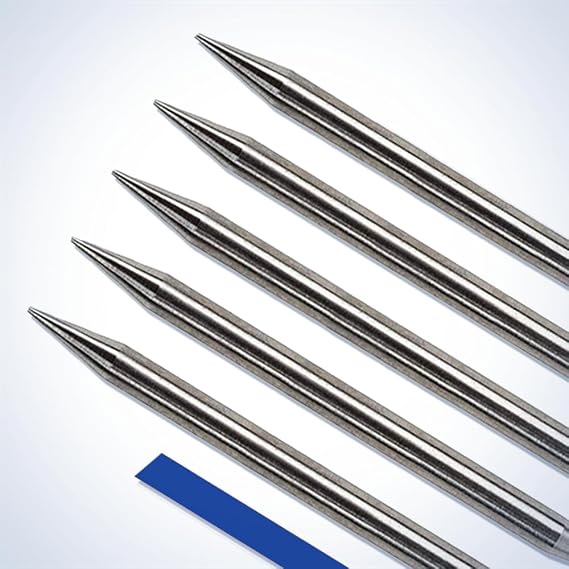 Midwest Tungsten Service Blue 1/8" x 1.5" Pre-Ground TIG Tungsten Electrodes - 2% Lanthanated, 5-Pack