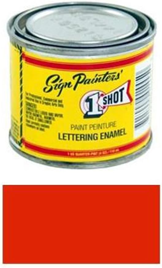 1 Shot Letter Enamel 102L Fire Red 4Oz