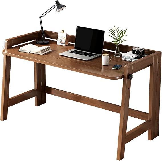 Folding Computer Desk,Modern Gaming Workbench Solid Wood Computer Desk Home Office Desk,2 Adjustable Desk Settings (39 Inch,Walnut)