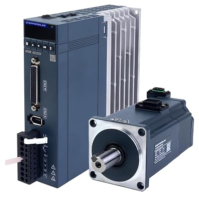 STEPPERONLINE AC Servo Motor kit A6 Series 400W Servo Motor 3000rpm 1.27Nm with Brake 17 Bit Absolute Encoder IP67  400W ImpulsRS485analoger AC Servo Motor Driver 3.0M Cabels