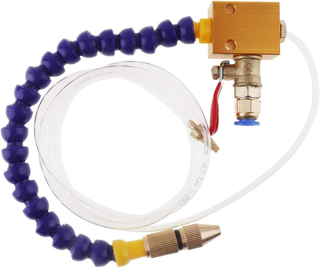 ChgImposs Mist Coolant Lubrication Spray System, Engraving Machine Metal Cutting Fluid Cooling Sprayer with Quick Insertion Diameter 8mm Air Pipe for CNC LatheMilling  Drill Machine