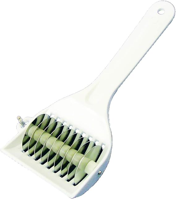 Kitchen Supply Pasta Cutter / Fresh Herb Mincer with 9 Stainless Steel Blades in White