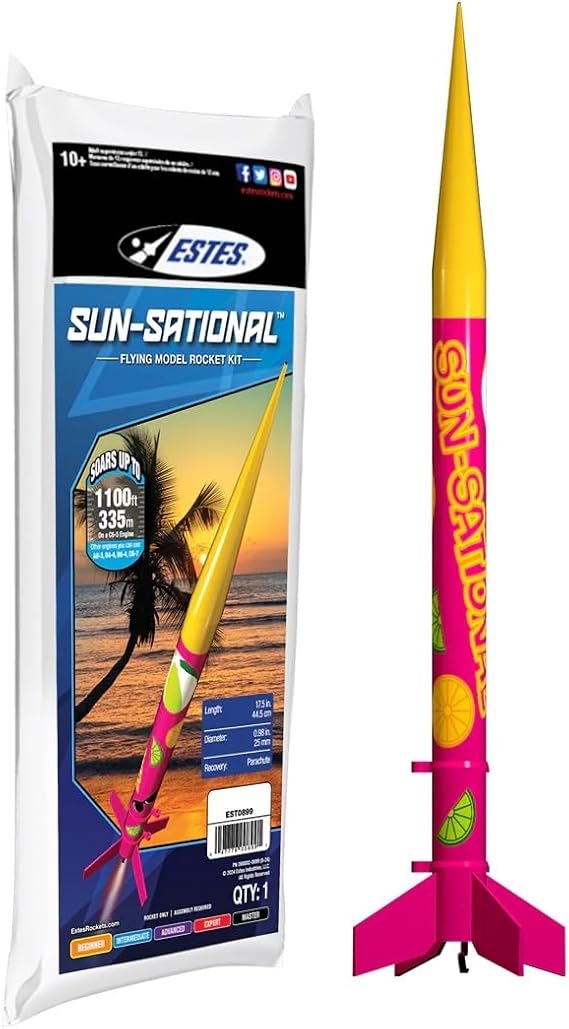 Sun-SationalTM Model Rocket - Colorful, Easy-to-Build Rocket Kit