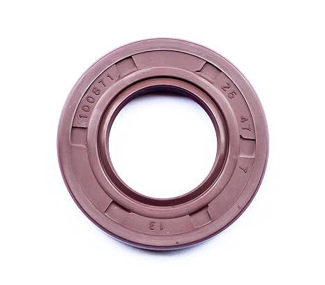 EAI 25mm x 47mm x 7mm FPM/FKM TC Double Lip w/Stainless Steel Spring Oil Seal. Comp. /w Viton Shaft Seal