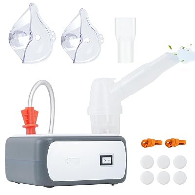 Nebulizer Machine for Adults & Kids Compact Jet Nebulizer with Cool Mist, Quiet Operation & Full Accessory Kit for Home or Travel Spacer OTC