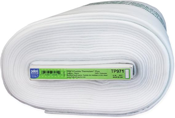 Pellon Thermolam Plus Fusible Fleece, 45-Inch/15-Yard, White,TP971F