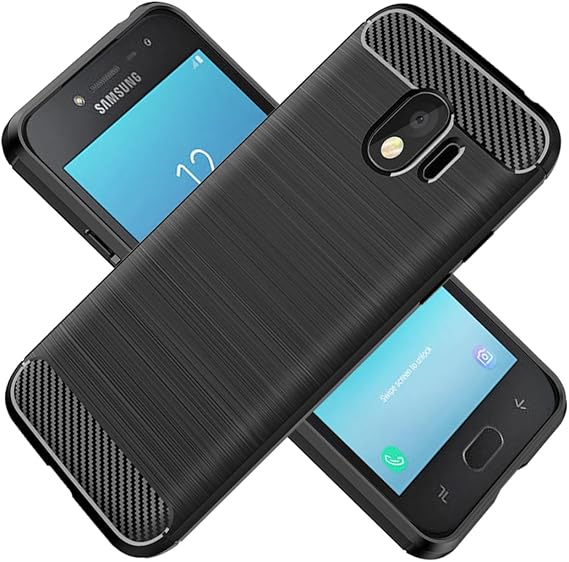 Case for Galaxy J2 Pro 2018 Case, Samsung J2 2018 Case, SM-J250 Case Carbon Fiber Shockproof Rugged Shield Soft TPU Back Cover Cases for Samsung Galaxy J2 Pro 2018 Black